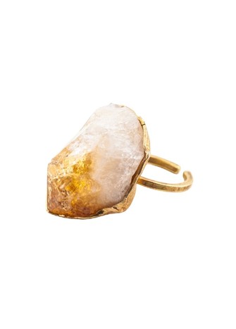 CITRINE QUARTZ SPECTRUM RING