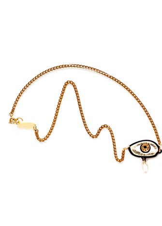  BIG GOLDEN EYES NECKLACE