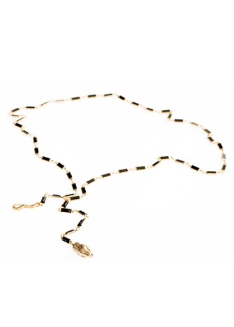 BLACK JACQUELINE LONG NECKLACE