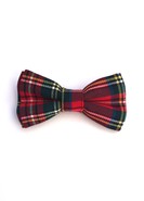 RED TARTAN SELF-TIE 