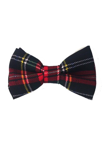 BLACK TARTAN SELF-TIE 