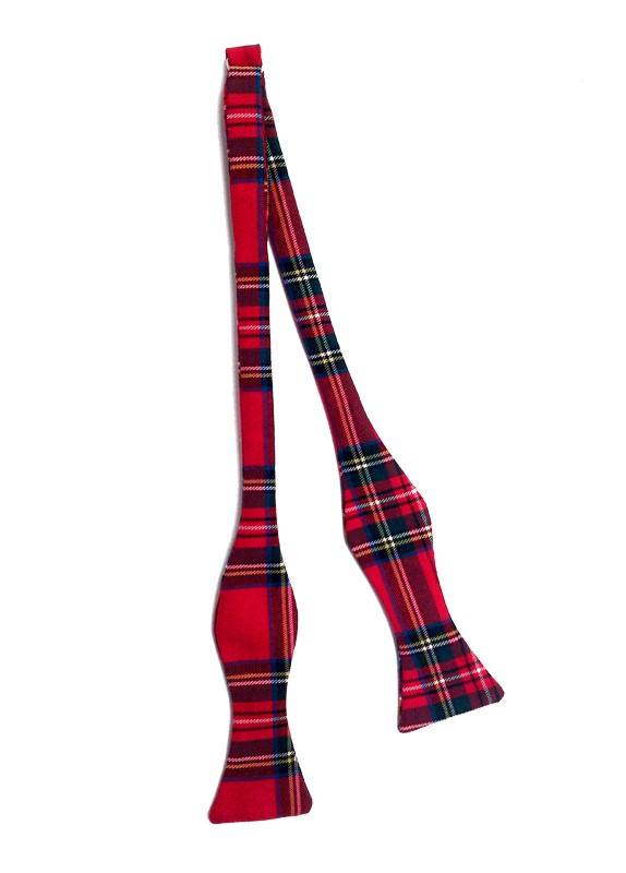 RED TARTAN SELF-TIE 