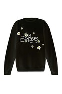 SUDADERA BORDADO LOVE NEGRA