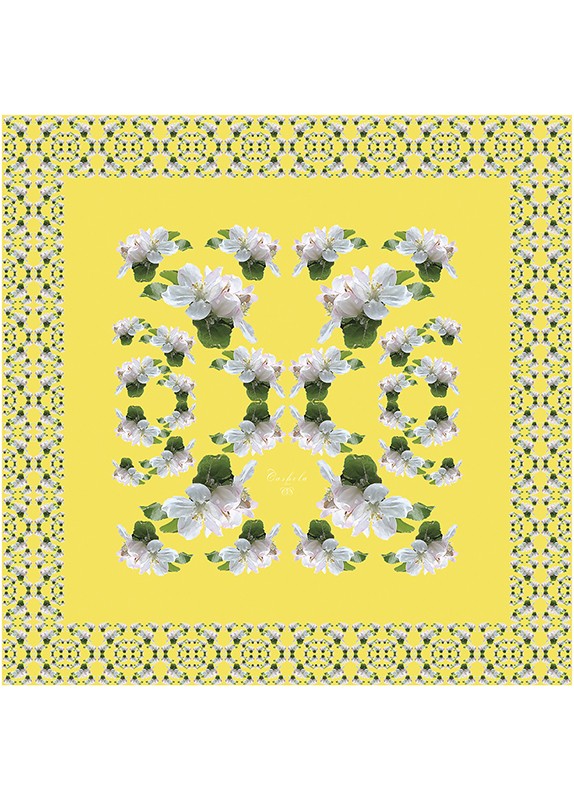 YELLOW MEIHUA  SCARF