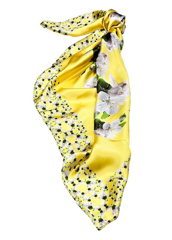 YELLOW MEIHUA  SCARF