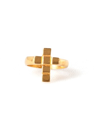 CROSS RING GOLD