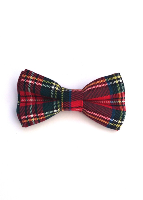 RED TARTAN SELF-TIE 