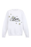 SUDADERA BORDADO LOVE BLANCA