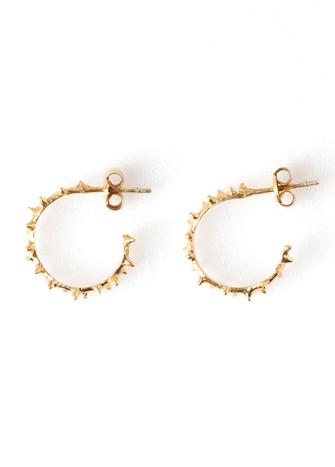 CROWN OF THORNS EARRINGS GOLD