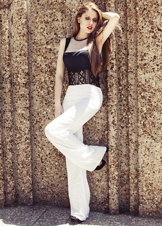 BLACK AND WHITE JUMPSUIT